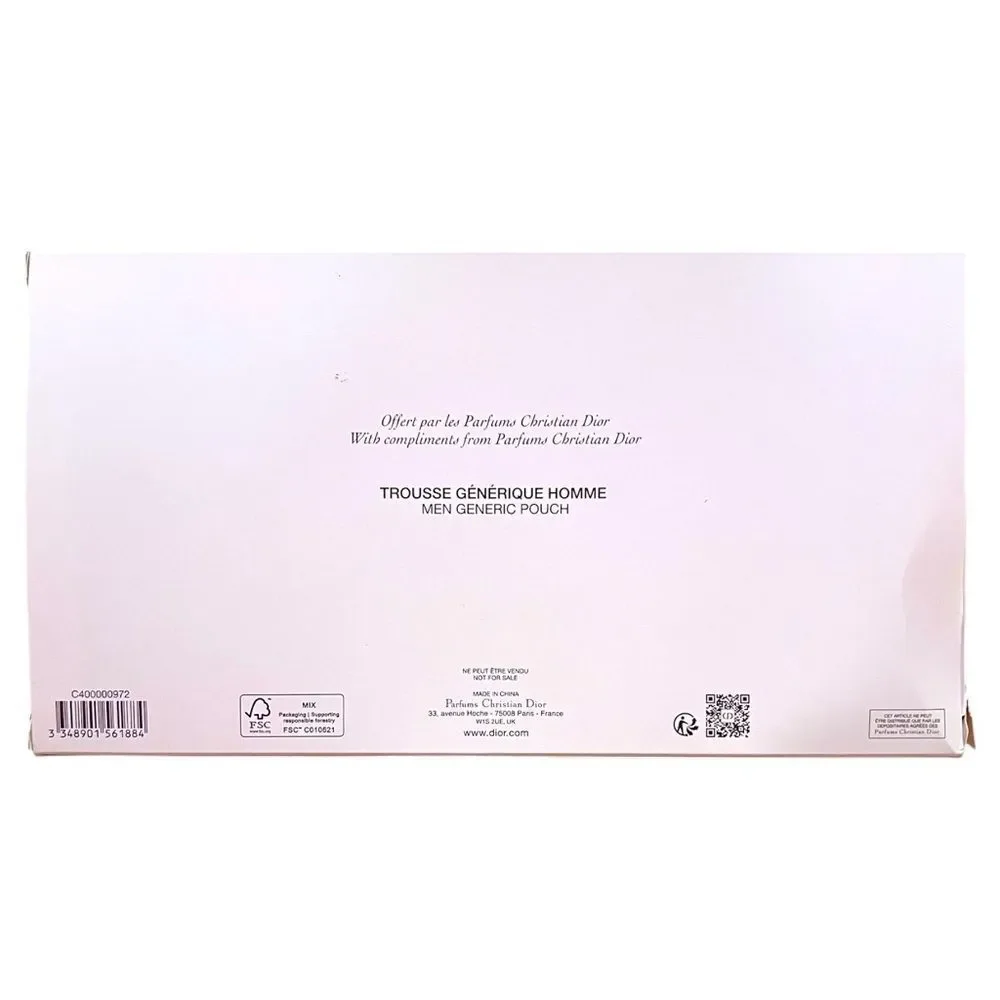 Dior GWP Men Black Blue Double Zipper Travel Pouch - Picture 8 of 8